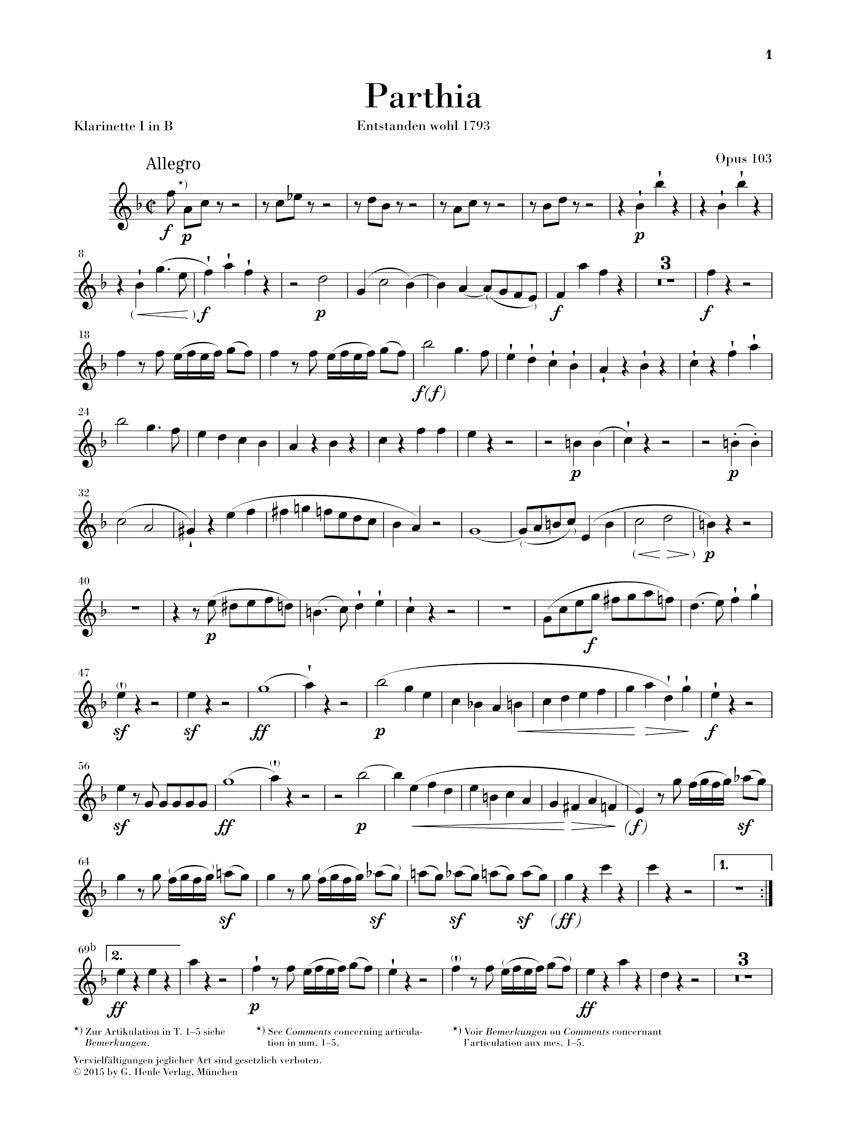 Beethoven Parthia Opus 103 and Rondo WoO 24