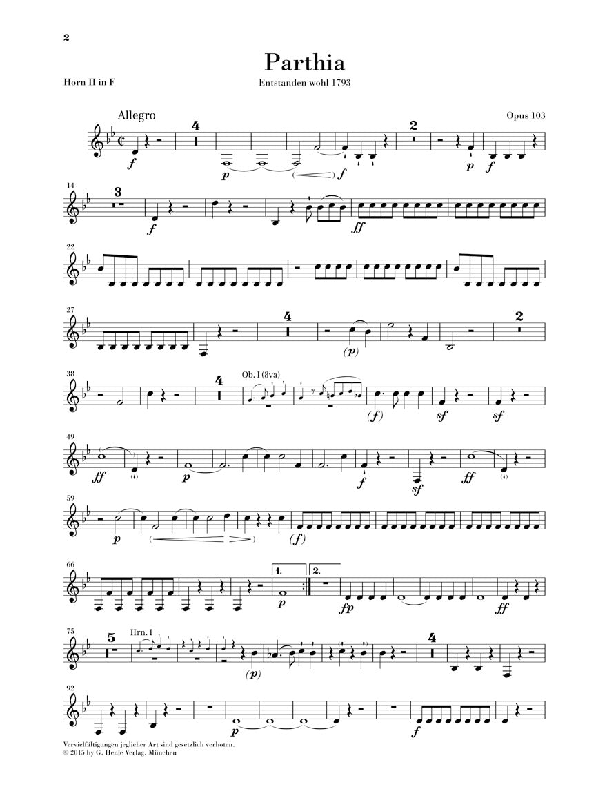 Beethoven Parthia Opus 103 and Rondo WoO 24