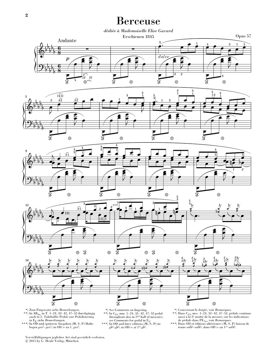 Chopin Berceuse in D flat major Opus 57