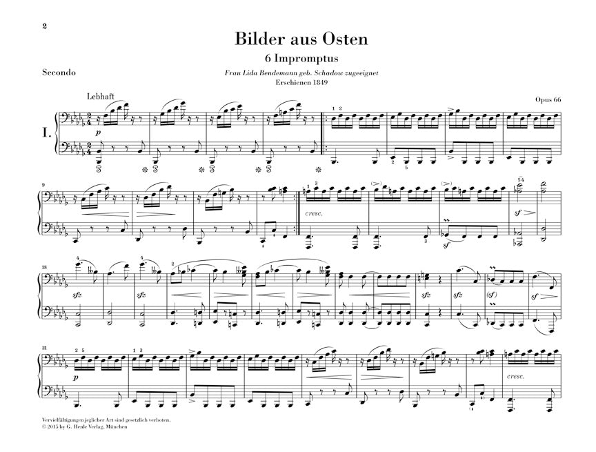 Schumann Pictures from the East, Op. 66