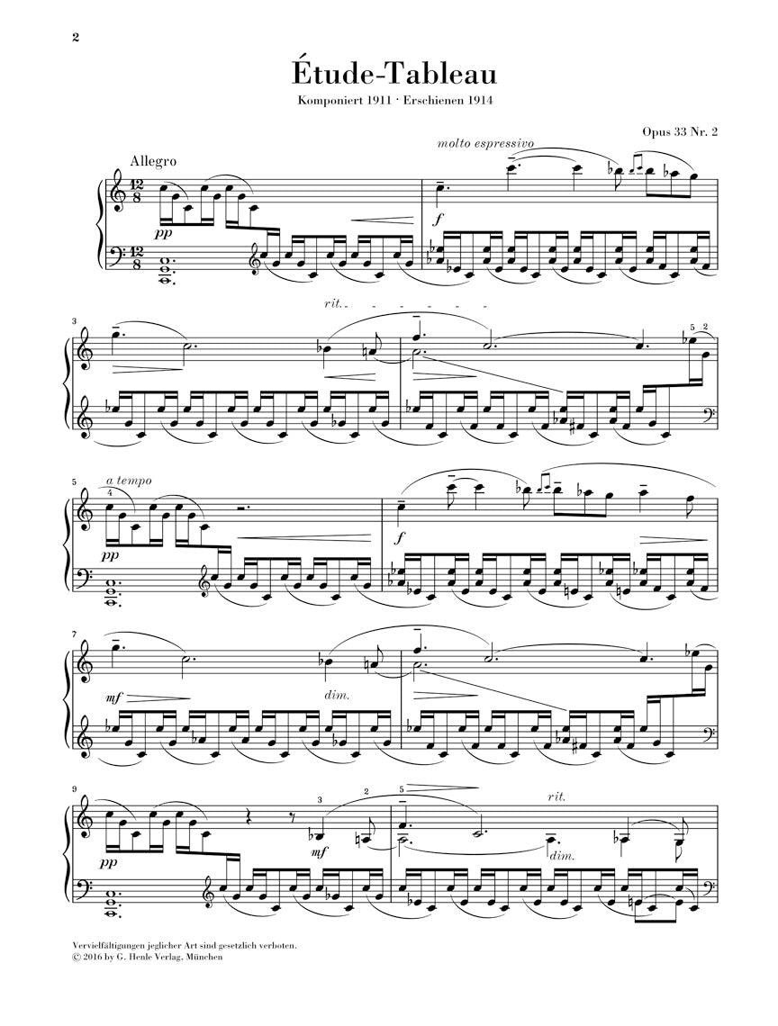 Rachmaninoff Etude-Tableau in C Major, Op. 33 No. 2