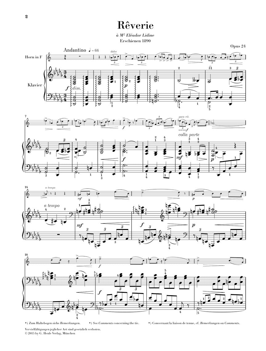 Glazunov: Reverie Op. 24