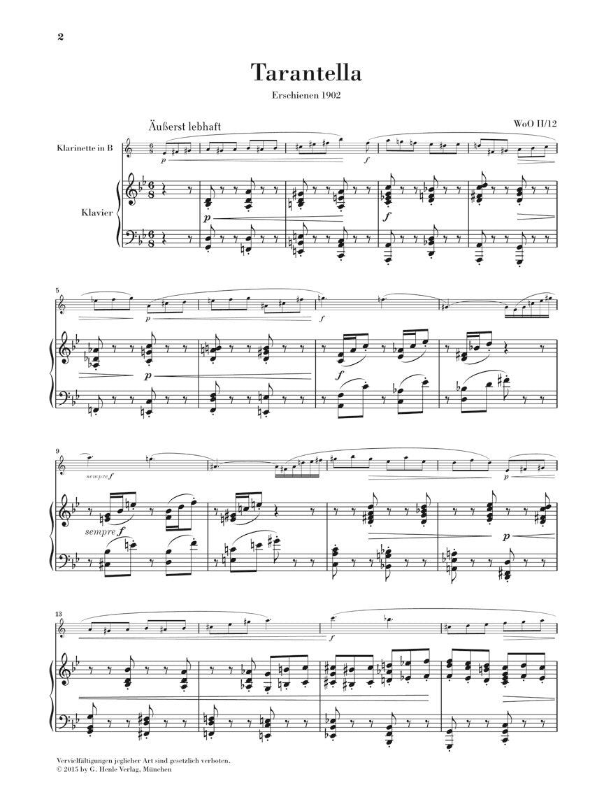 Reger Tarantella and Album Leaf