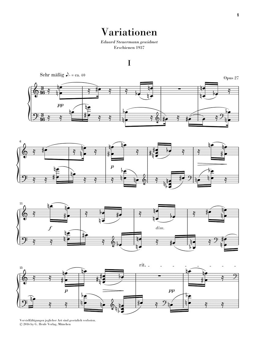 Webern Variations Op. 27