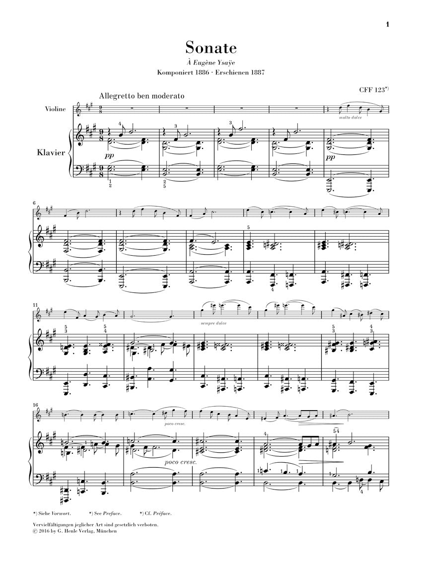 Franck Violin Sonata in A major