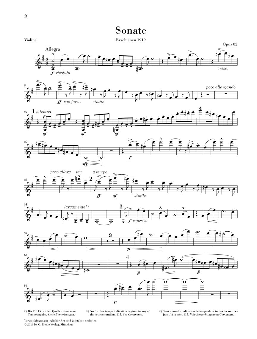 Elgar Violin Sonata Op. 82