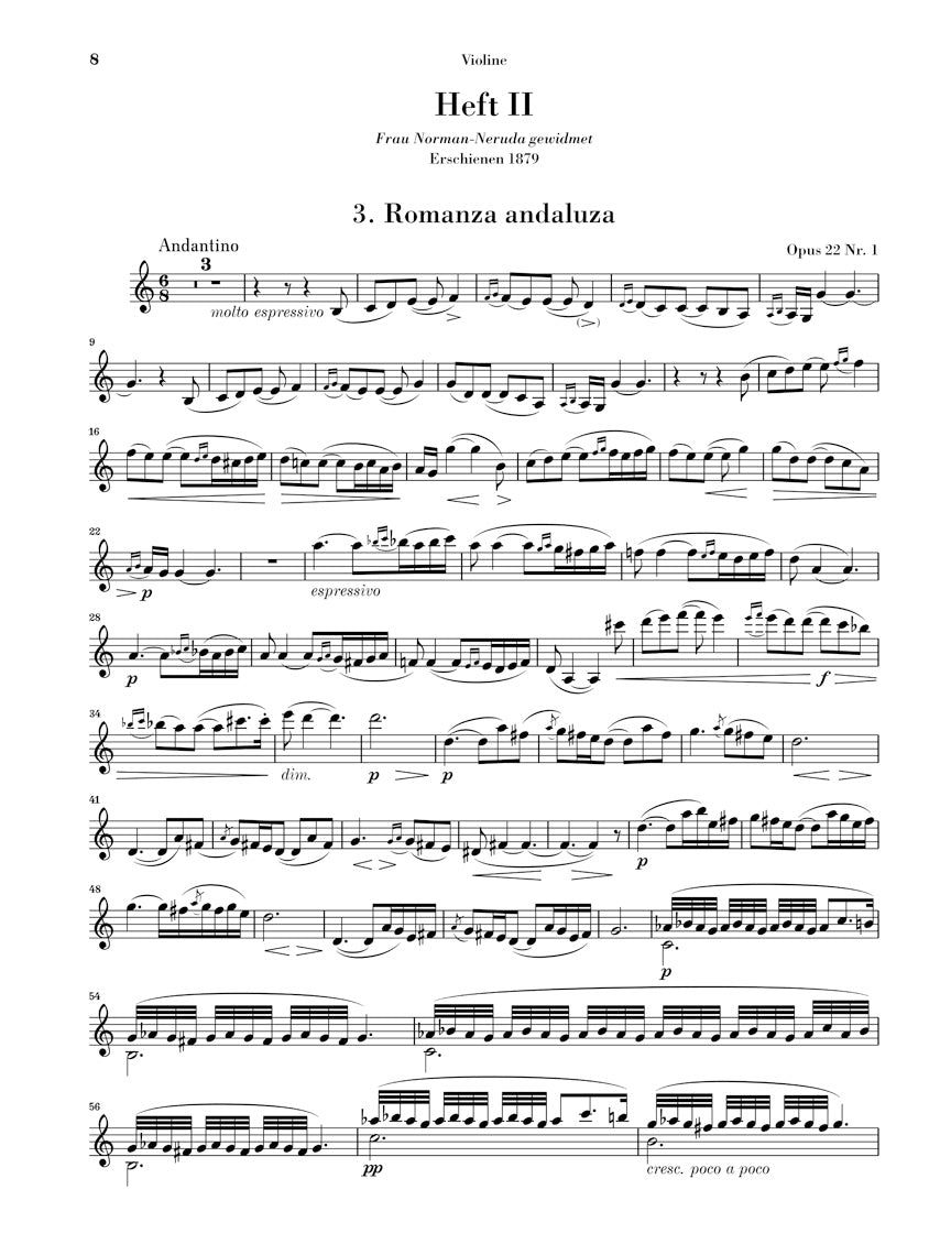 Sarasate Spanish Dances for Violin and Piano