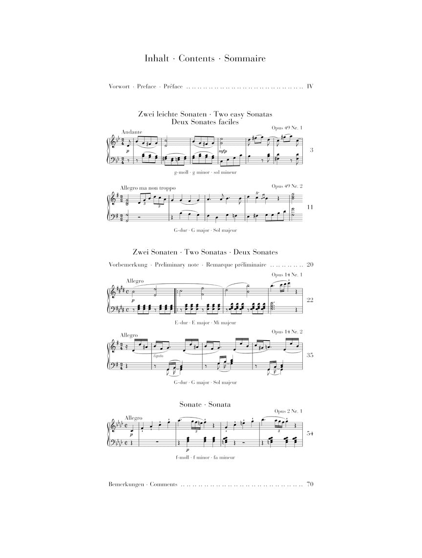 Beethoven Five Easy Piano Sonatas