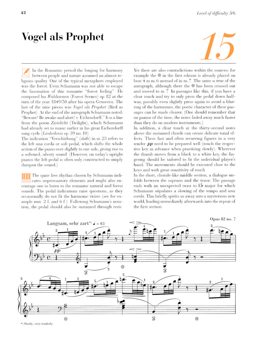 Schumann - At the Piano - 17 Well-Known Original Pieces With practical Comments