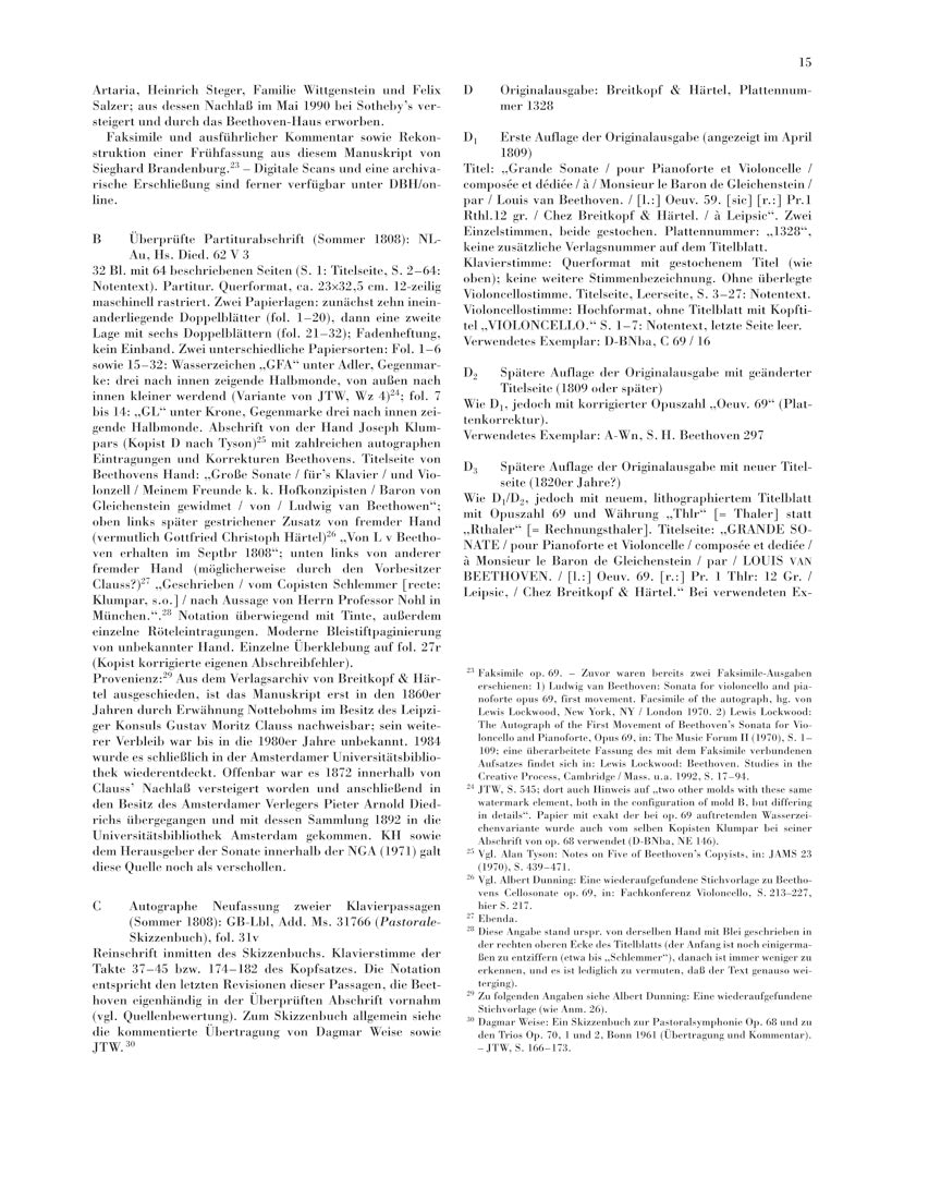 Beethoven Works for Violoncello and Piano