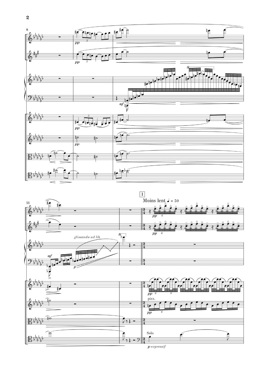 Ravel Introduction et Allegro for Harp, Flute, Clarinet and String Quartet Study Score