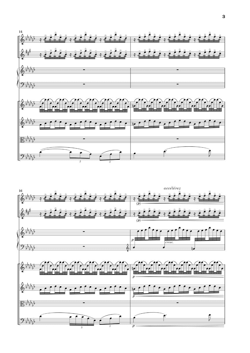 Ravel Introduction et Allegro for Harp, Flute, Clarinet and String Quartet Study Score