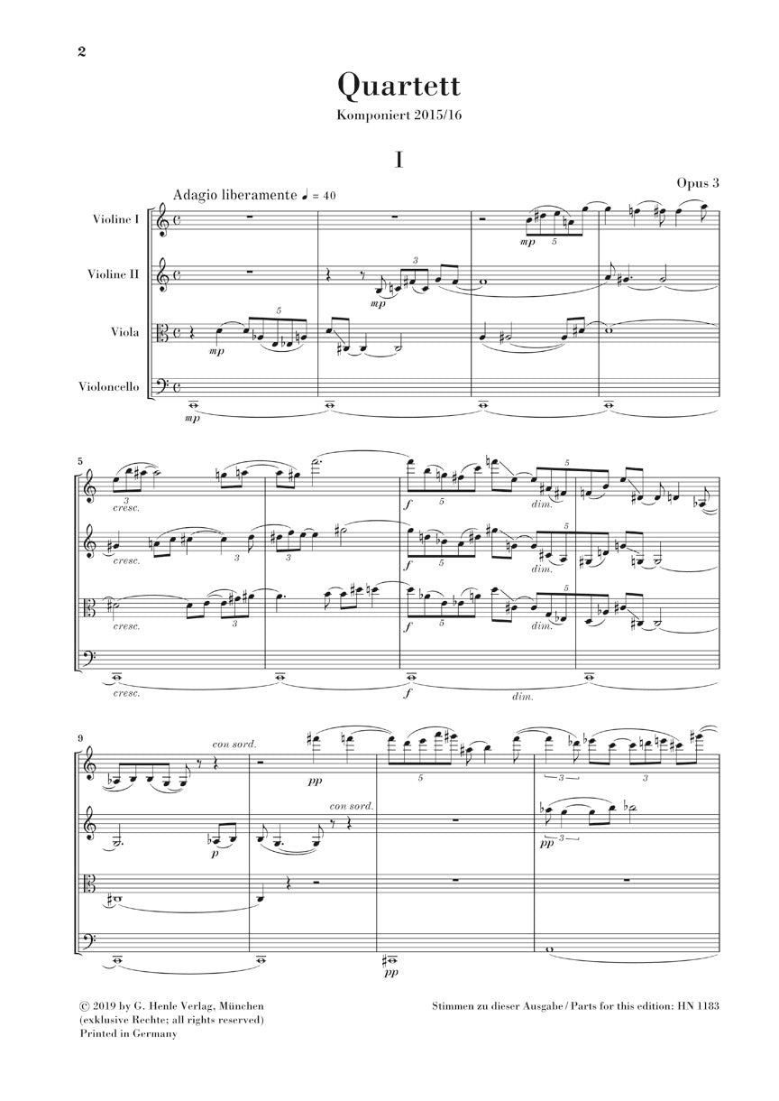 Kissin String Quartet Op. 3