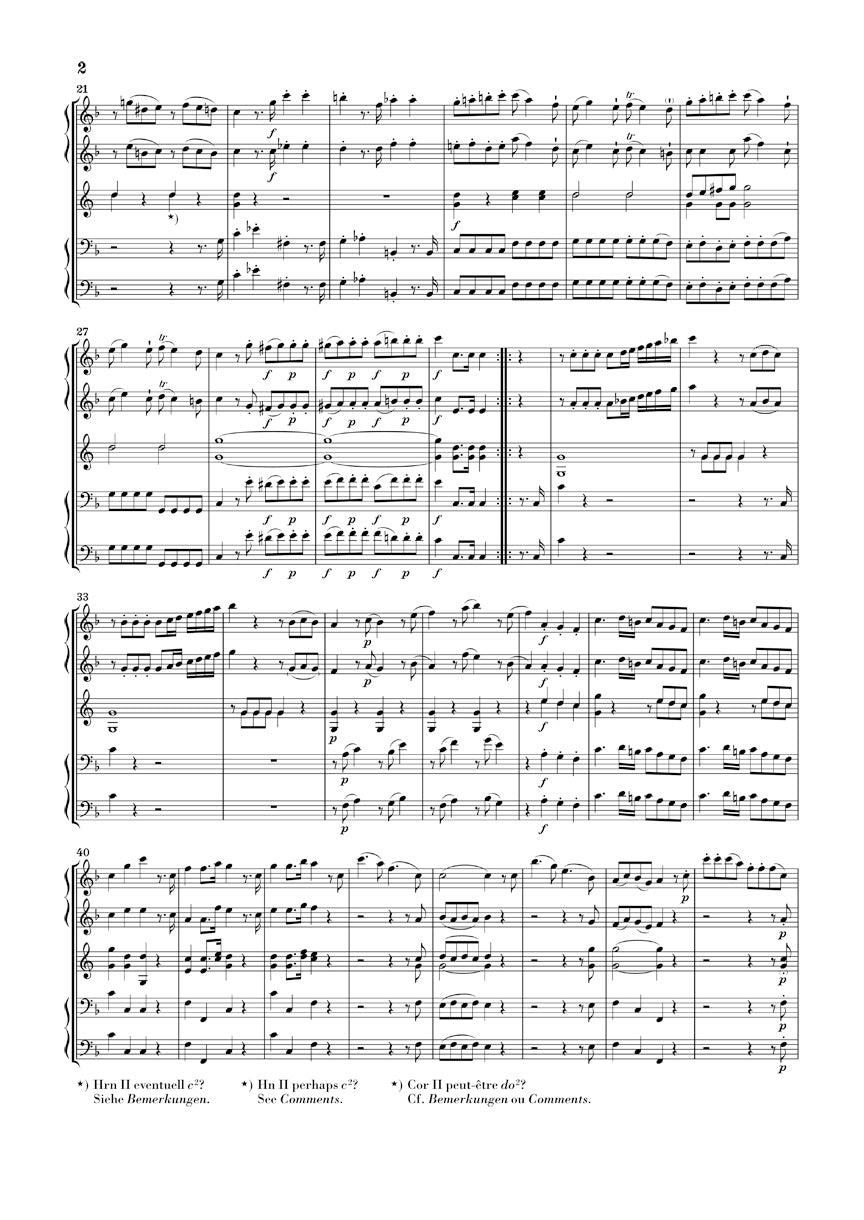 Mozart Divertimenti for 2 Oboes, 2 Horns and 2 Bassoons