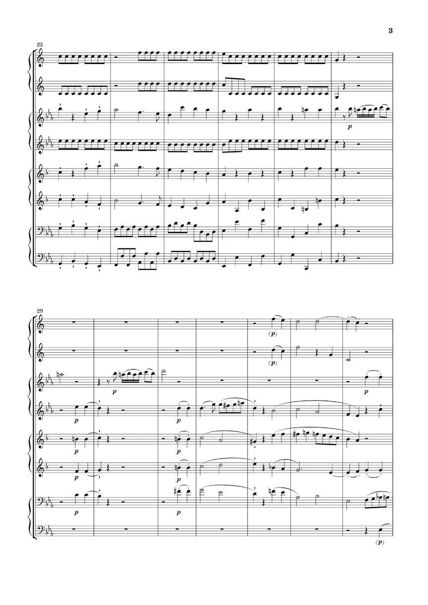 Beethoven Parthia Op. 103 - Rondo WoO 24 Study Score