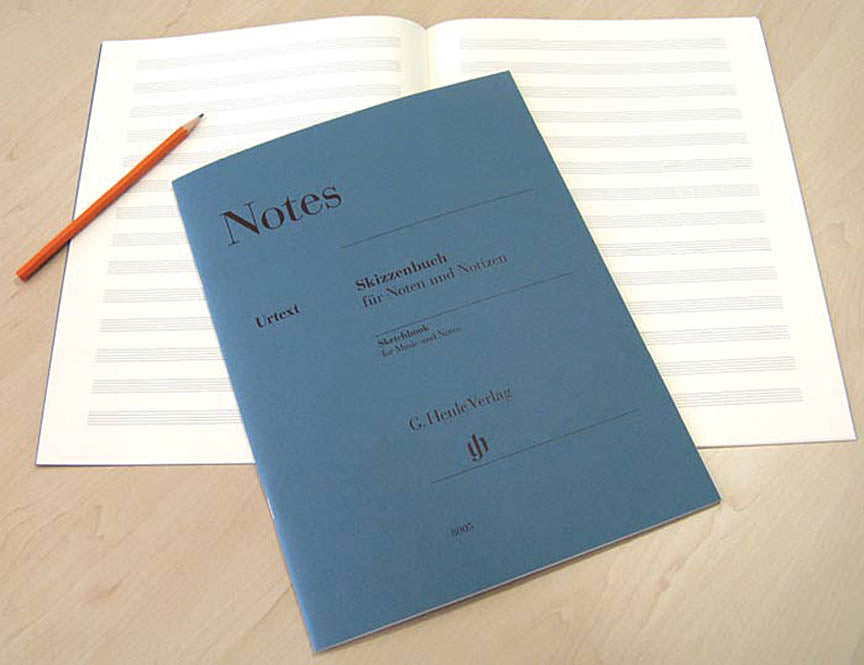 Manuscript Paper Pad: Henle Notes - Softcover Sketchbook For Music And Notes, 32 Pages 14 Stave (9"x12")