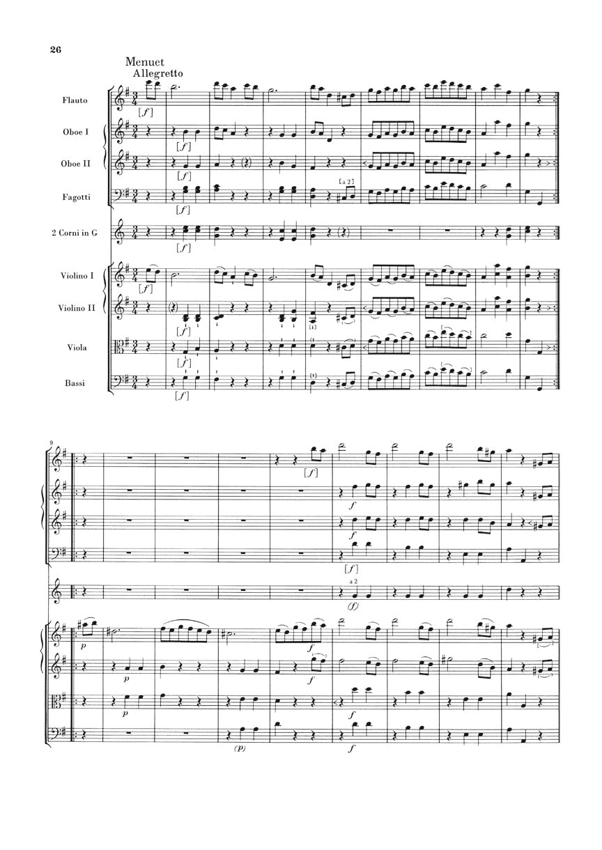 Haydn Symphony G Minor Hob. I:83 (La Poule) Orchestra Study Score