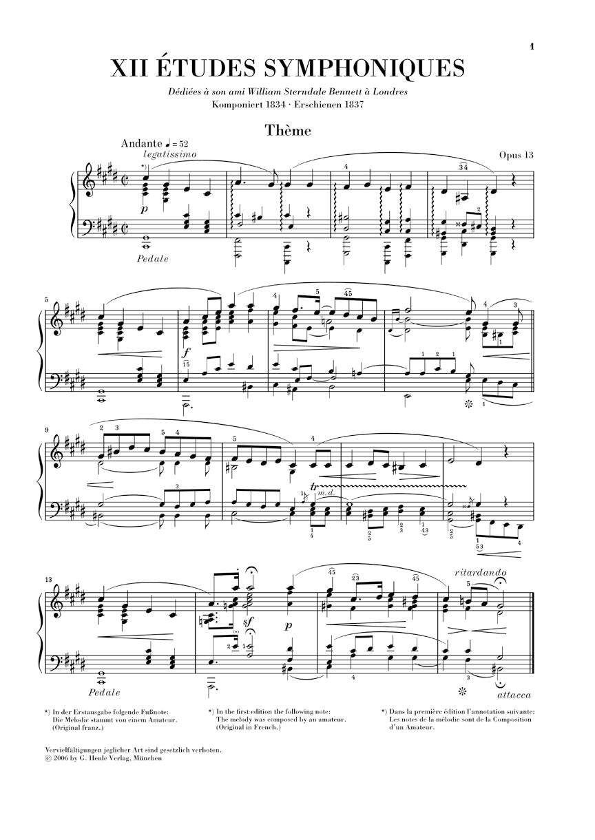 Schumann Complete Piano Works - Volume 3 Study Score