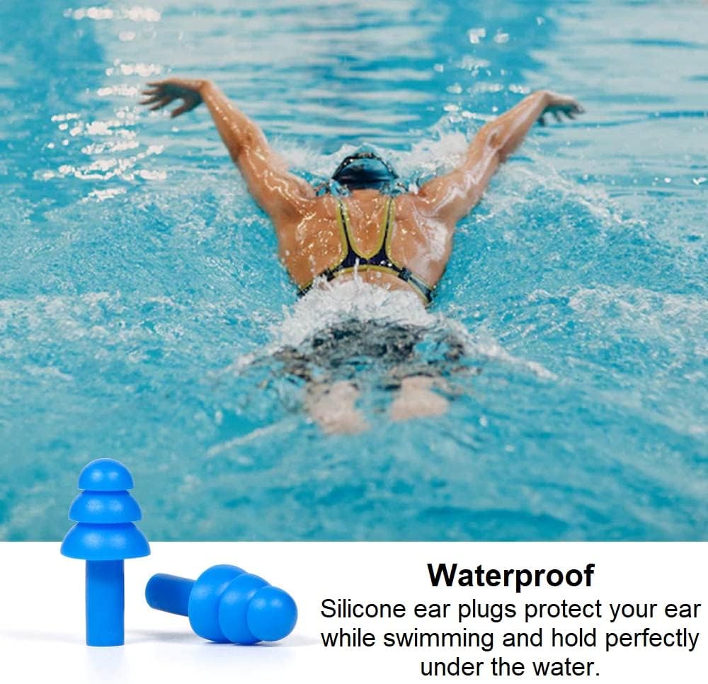 Ear Plugs: Silicone with Case (NRR: 25dB/SNR- 28dB Noise Reduction)