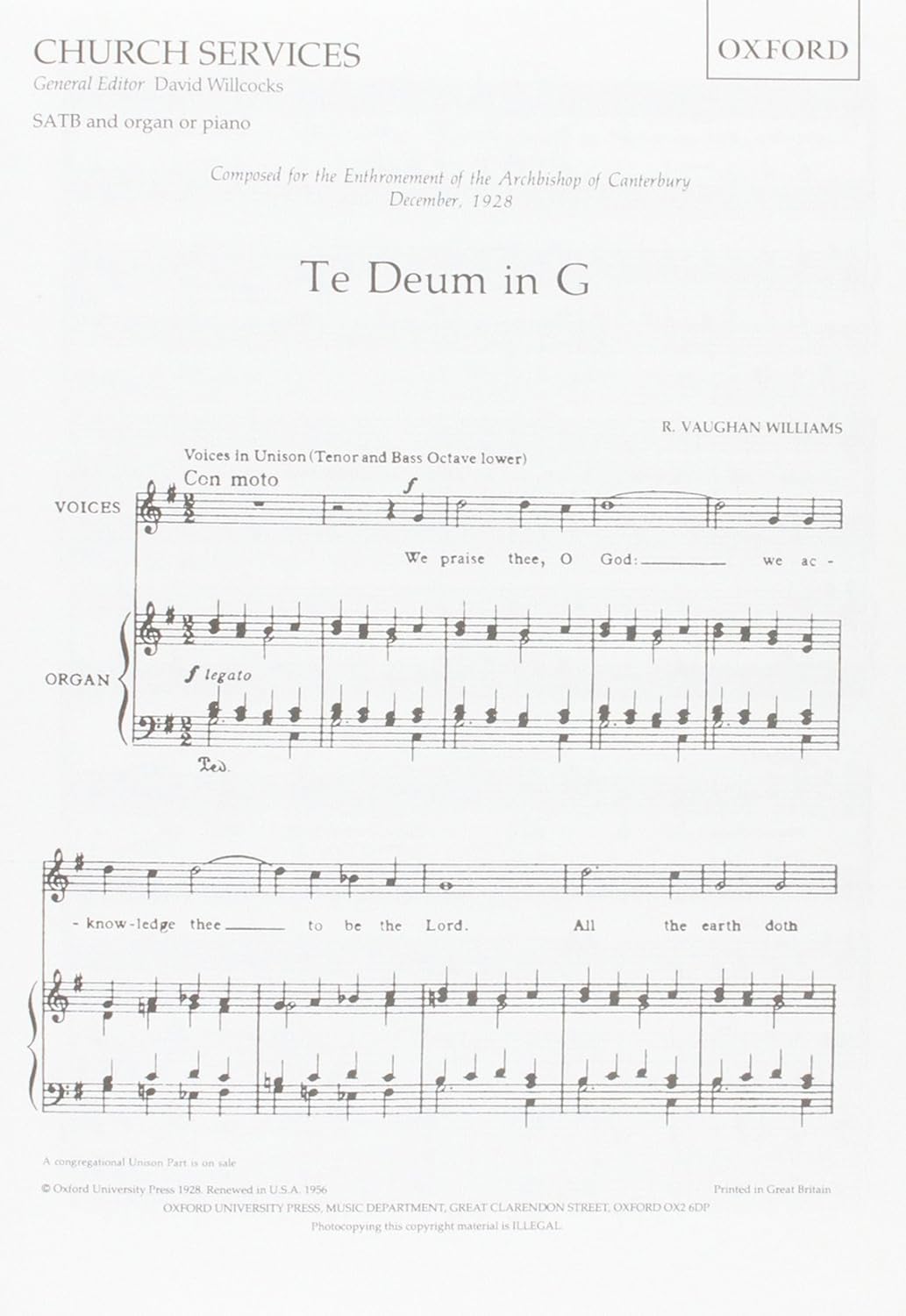 Vaughan Williams: Te Deum in G