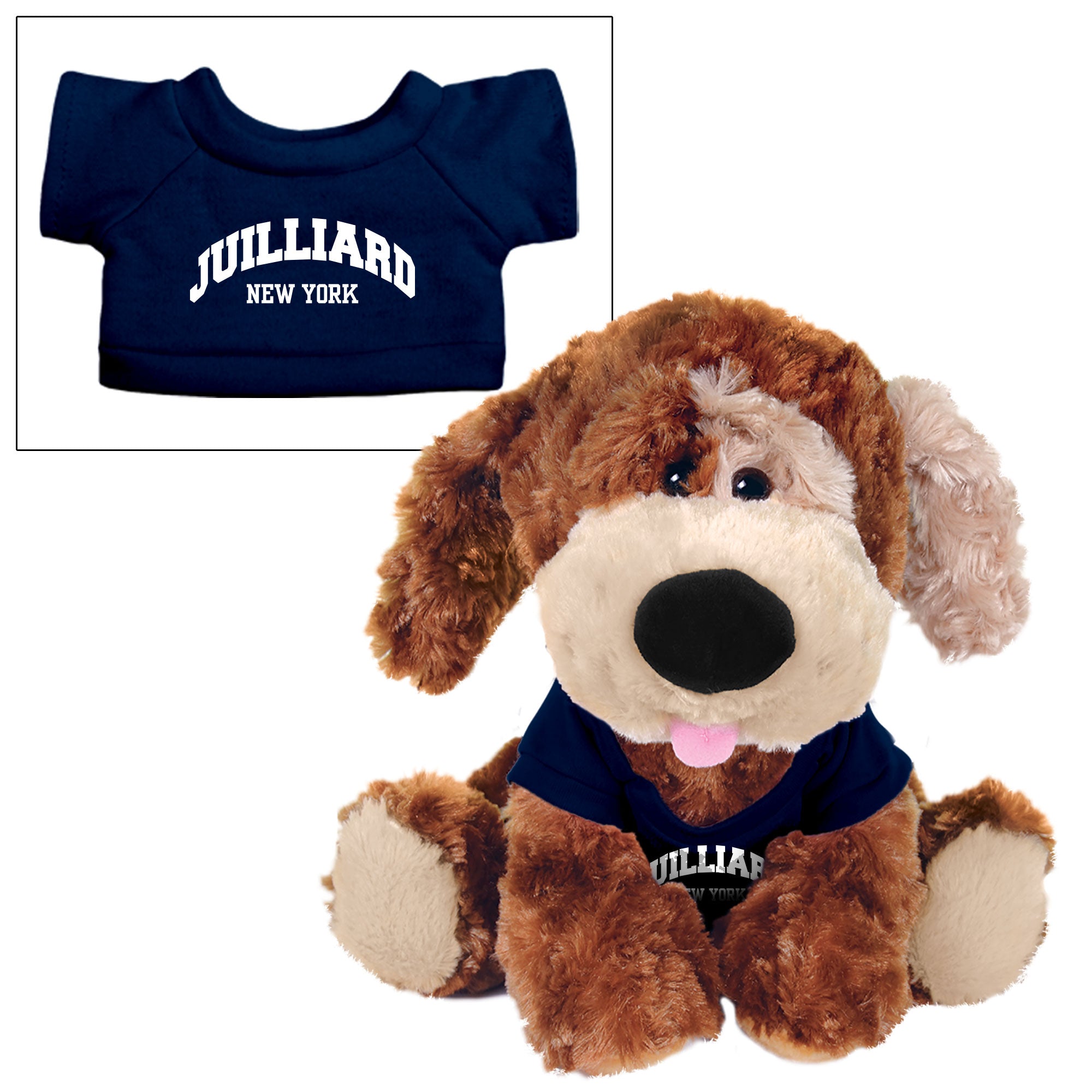 Dog: Plush Puppy Luke with Navy Juilliard T-Shirt