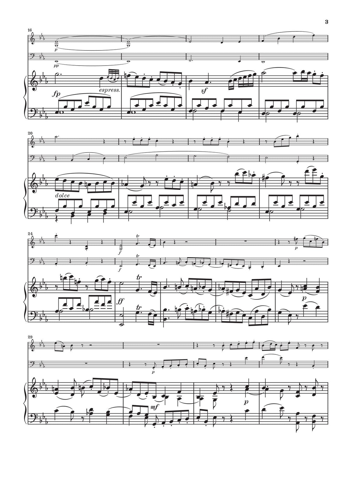 Hummel: Piano Trio E-flat Major Op. 12, sample page 2 (Henle Horizons, HN 8211)