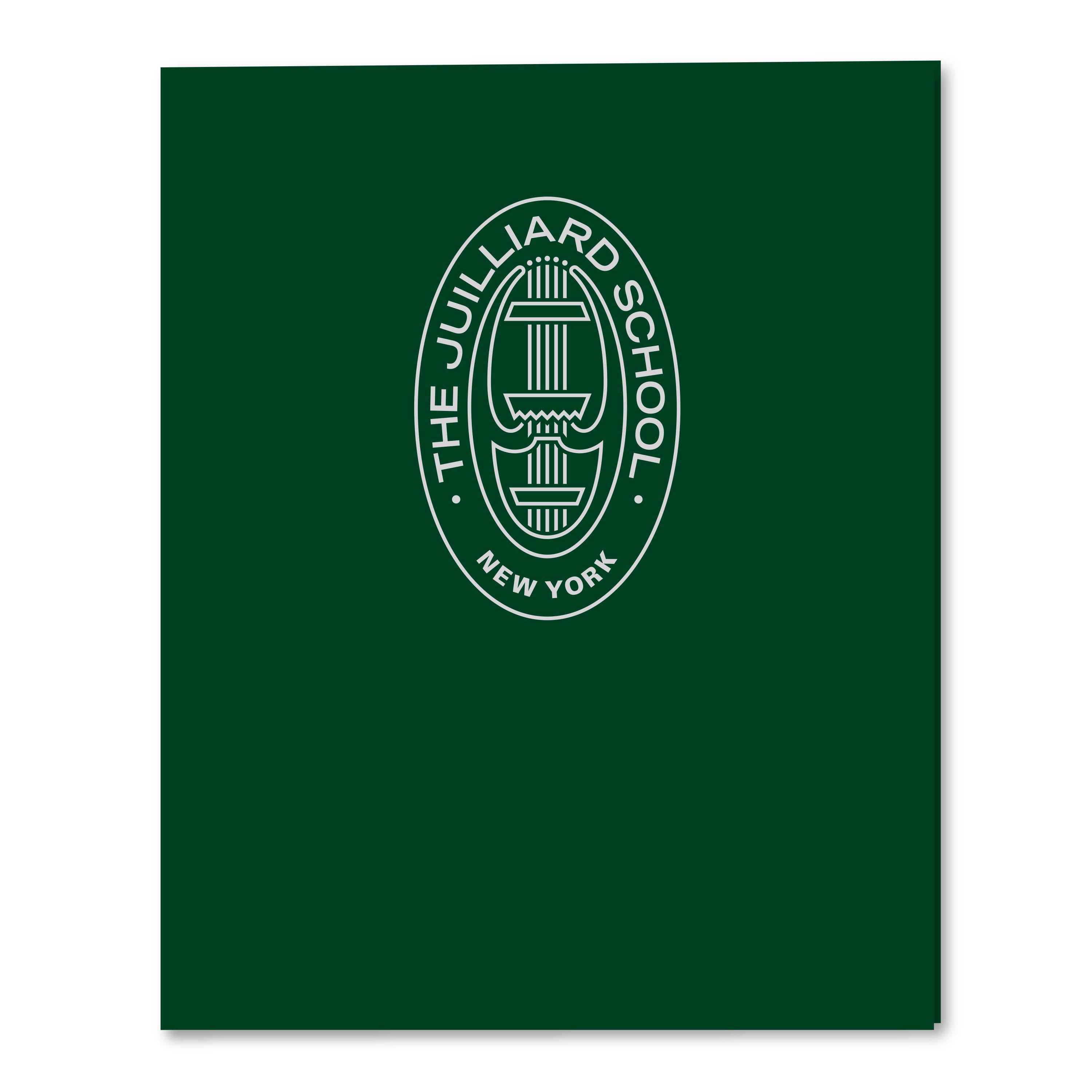 Folder: Juilliard satin finish - seal foil printed on center