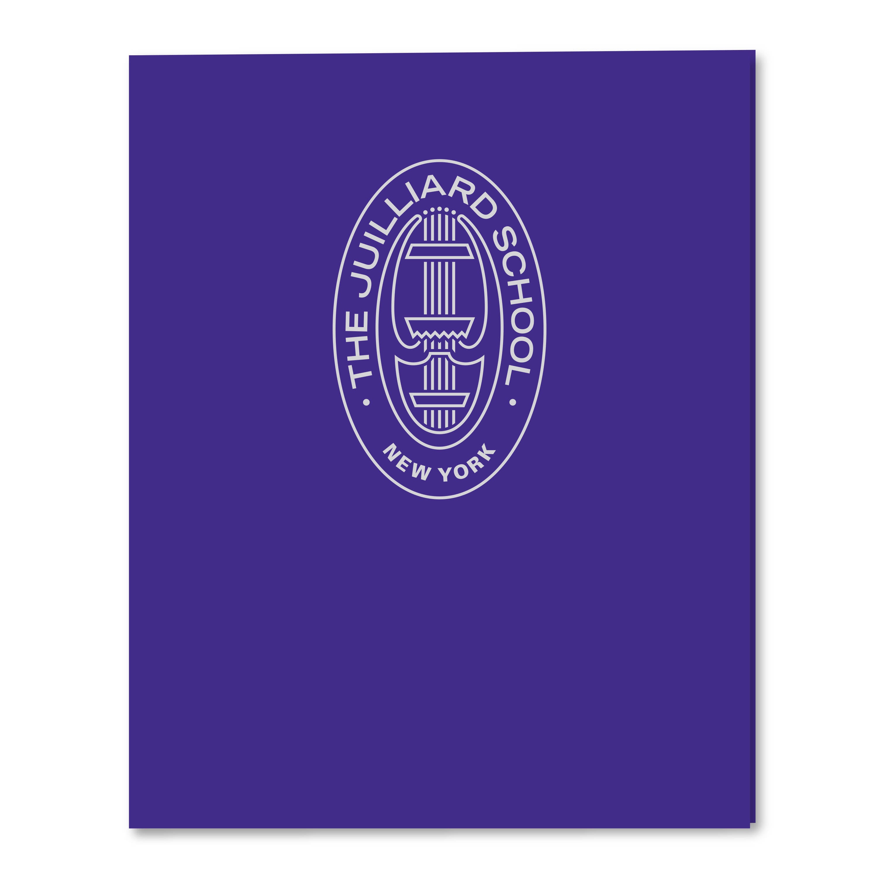 Folder: Juilliard satin finish - seal foil printed on center