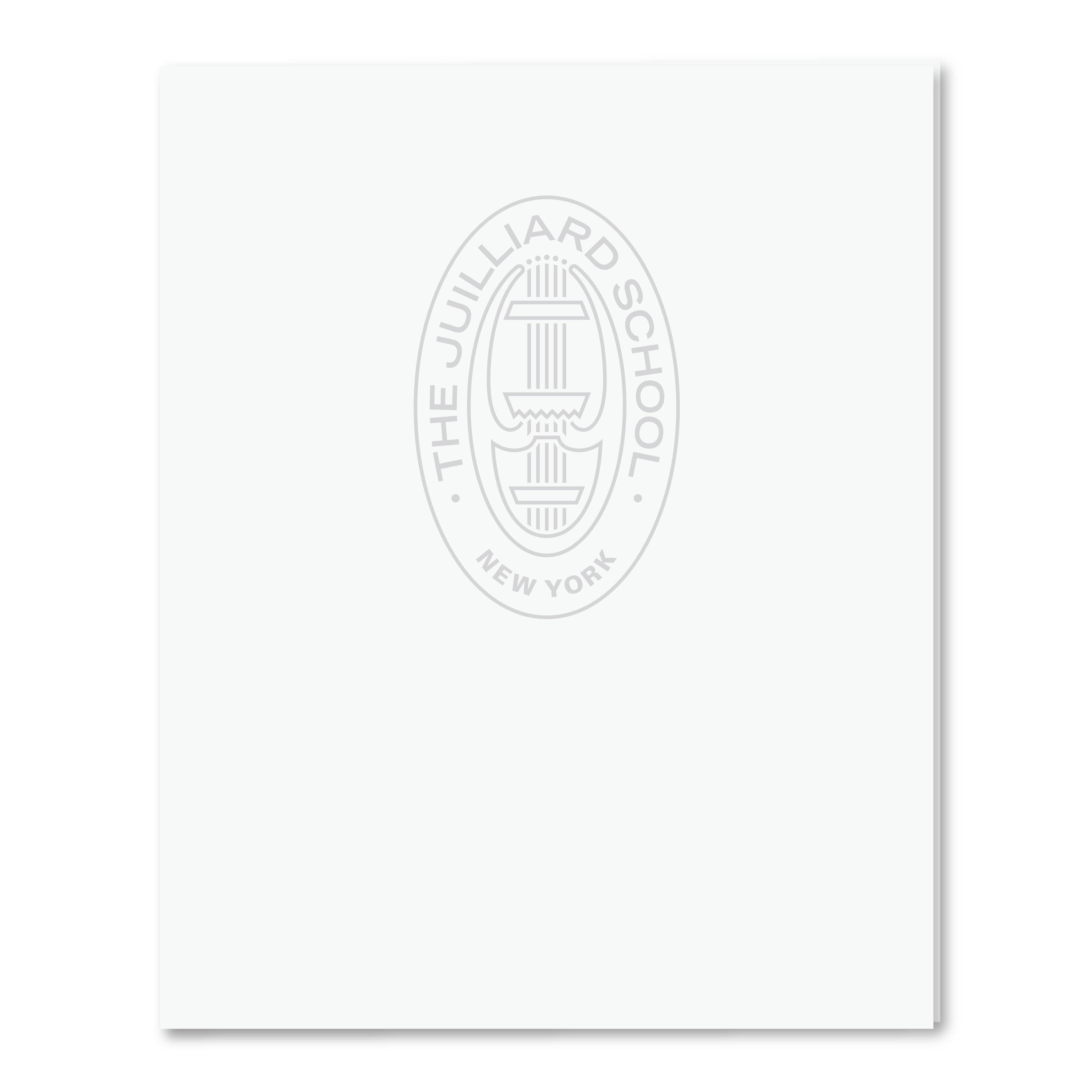Folder: Juilliard satin finish - seal foil printed on center