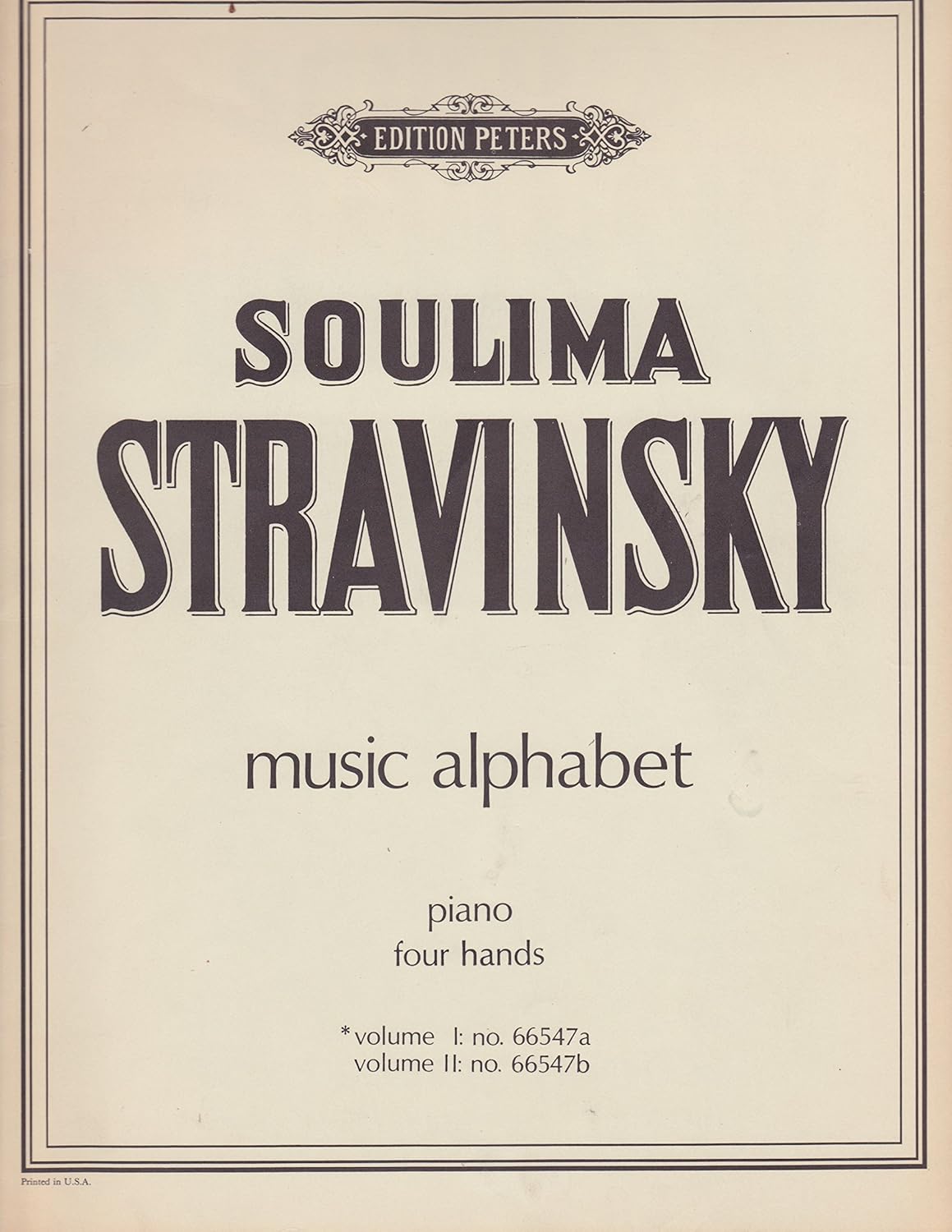 Stravinsky Music Alphabet (Volume I) A-L