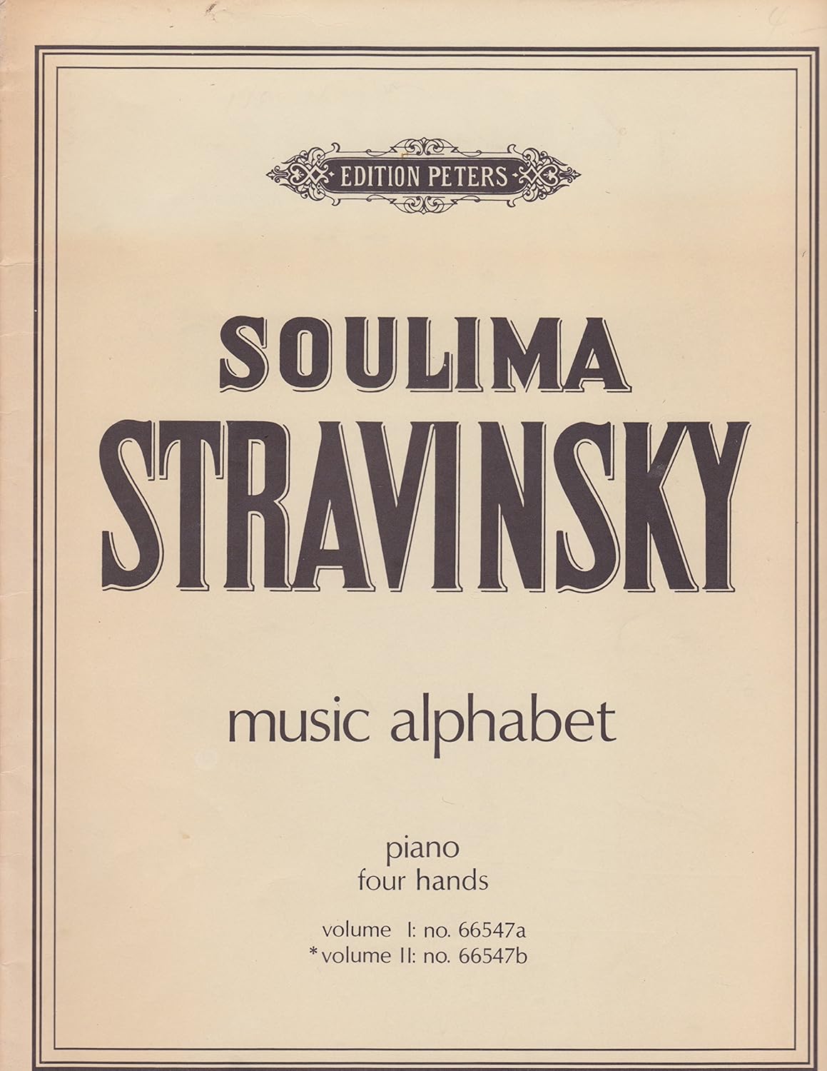 Stravinsky Music Alphabet (Volume II) M-Z