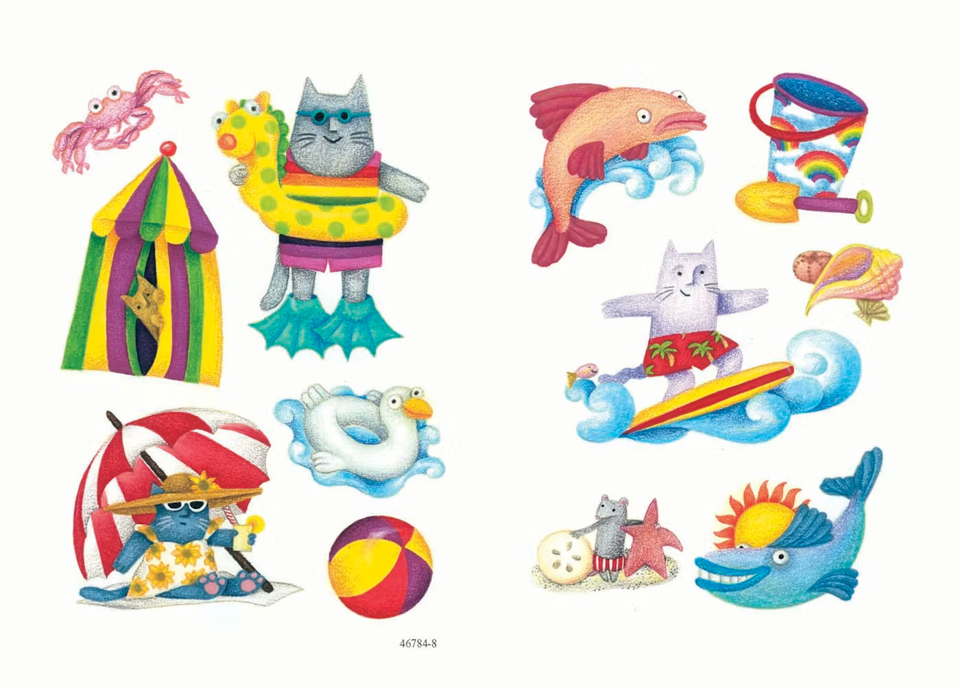 Stickers: Cats At the Beach