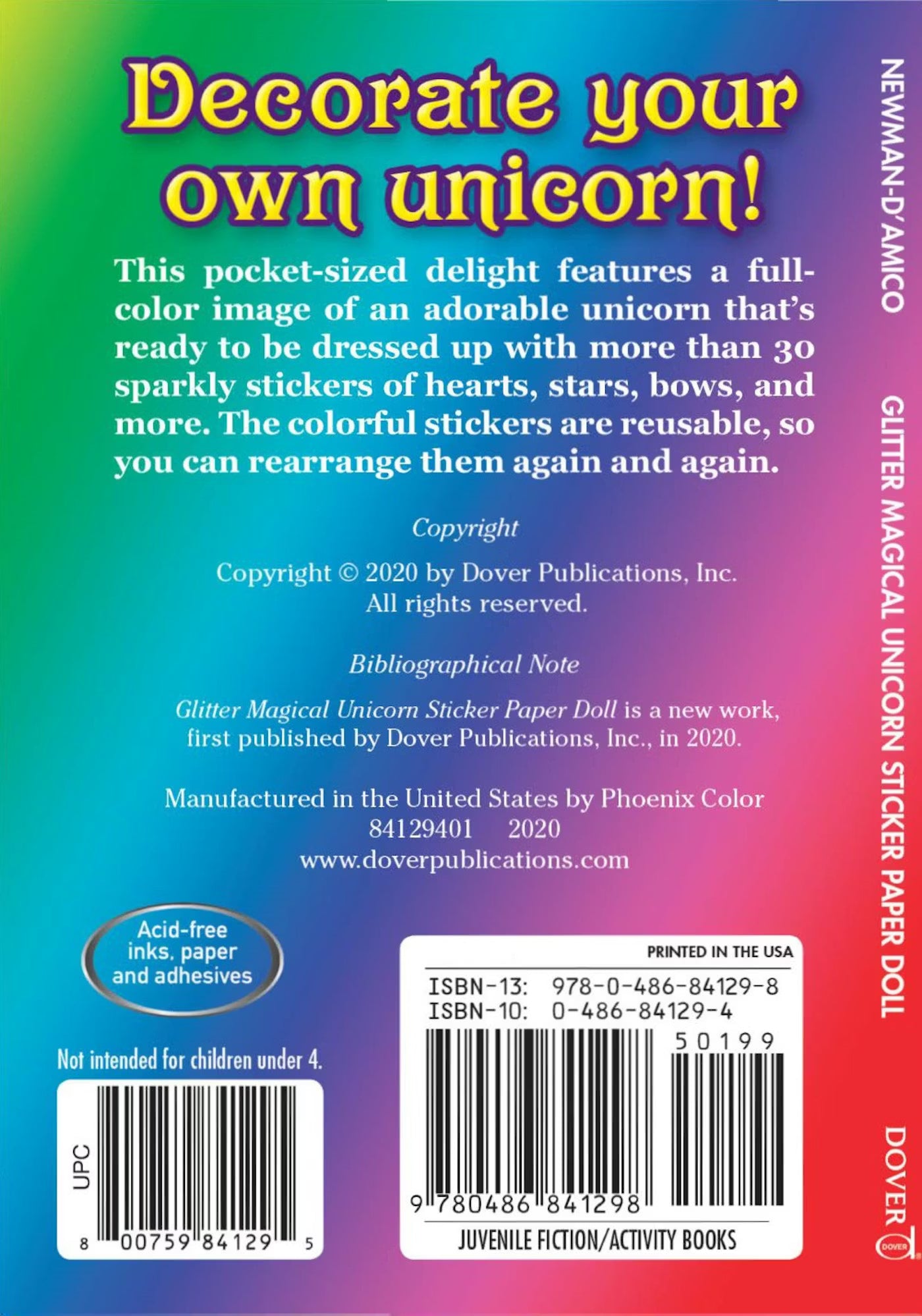 Stickers: Glitter Magical Unicorn