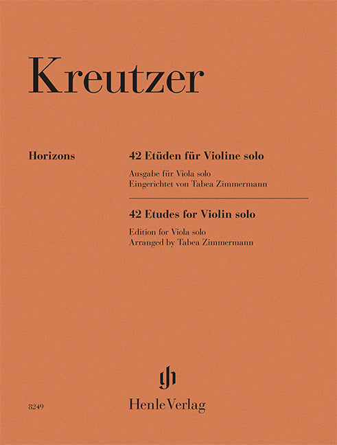 Kreutzer: 42 Etudes Viola Solo (Henle Horizons, HN 8249)