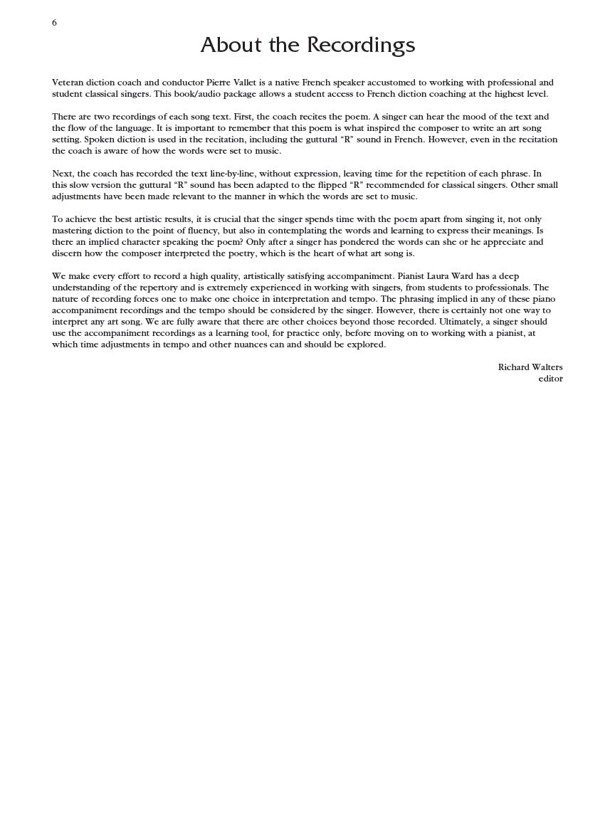 Fauré 15 Selected Songs Low Voice