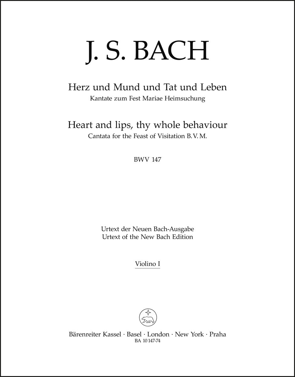 Bach: Herz und Mund und Tat und Leben, BWV 147 - Violin 1