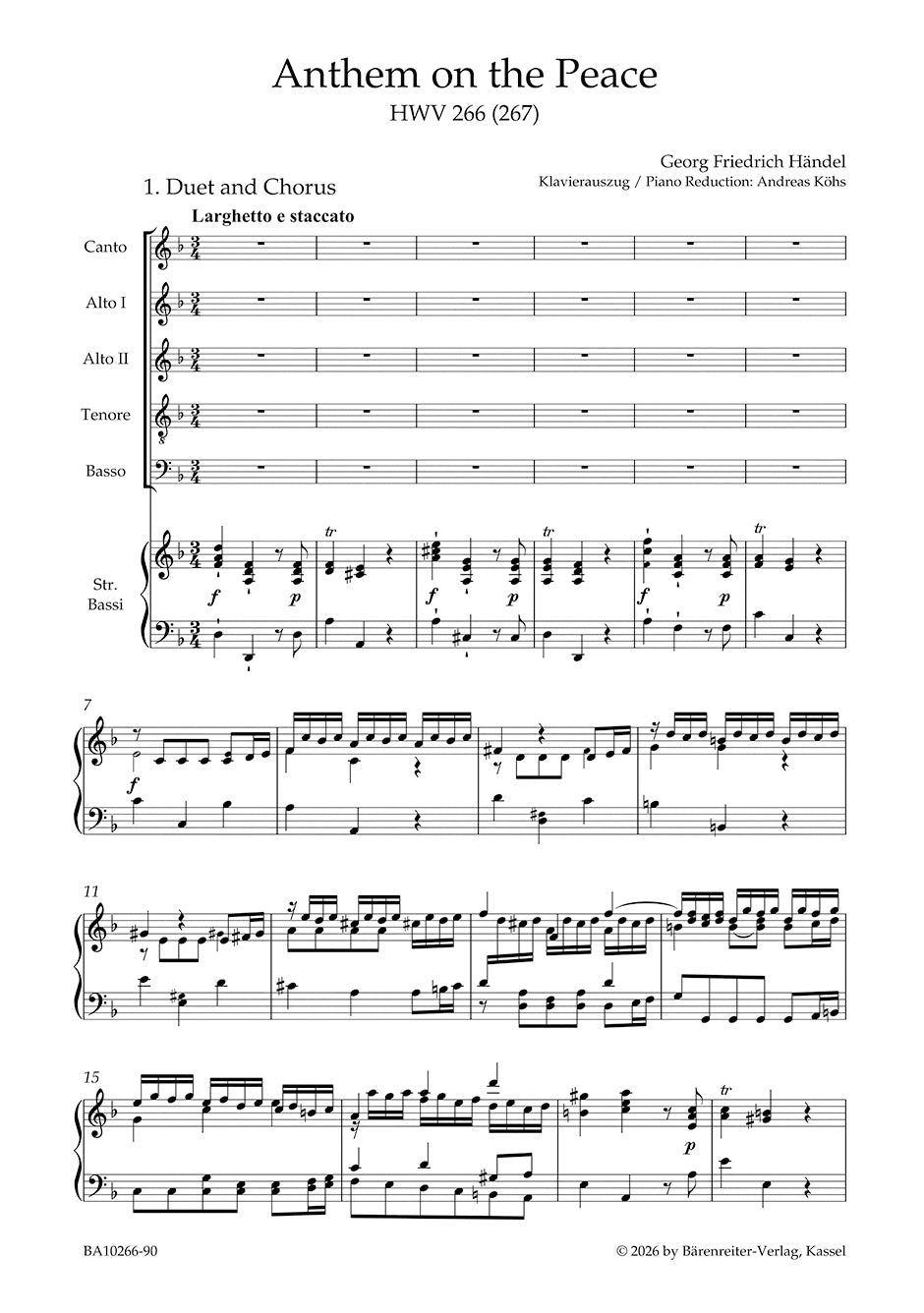 Handel: Anthem on the Peace HWV 266 (267)