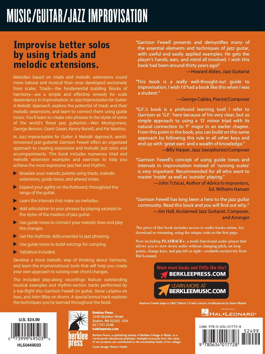 Jazz Improvisation for Guitar - Berklee Press