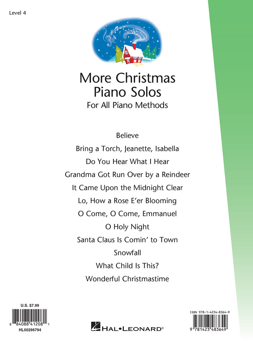 More Christmas Piano Solos - Level 4 - Hal Leonard Student Piano Library