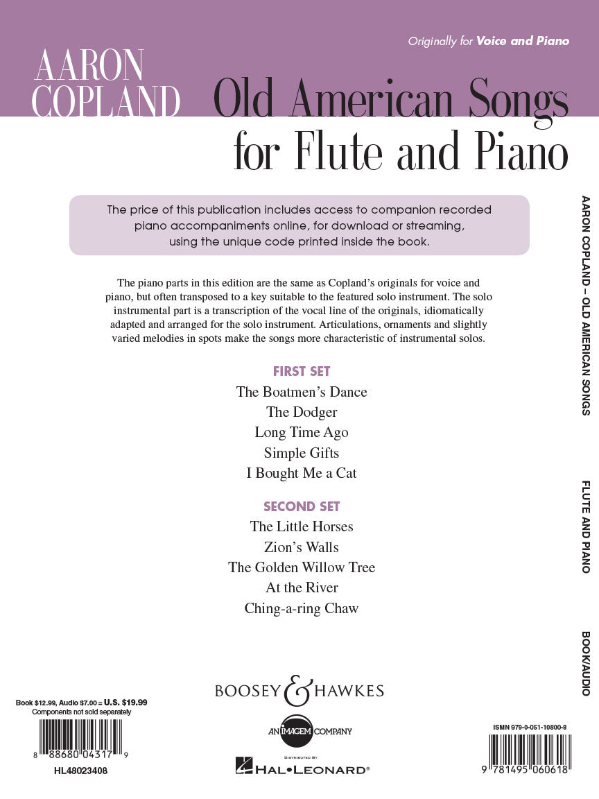 Copland: Old American Songs - Flute