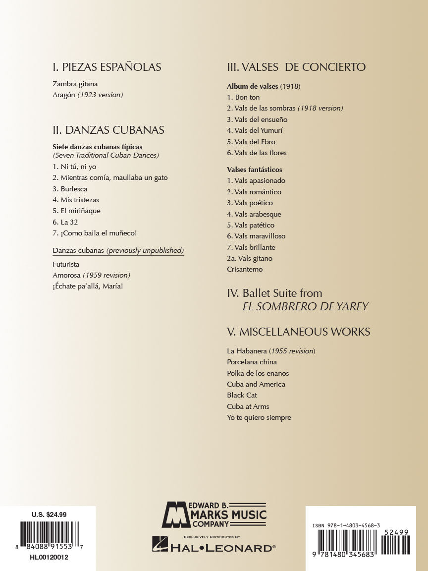 Lecuona's Piano Music: The Complete Thomas Y. Tirino Edition