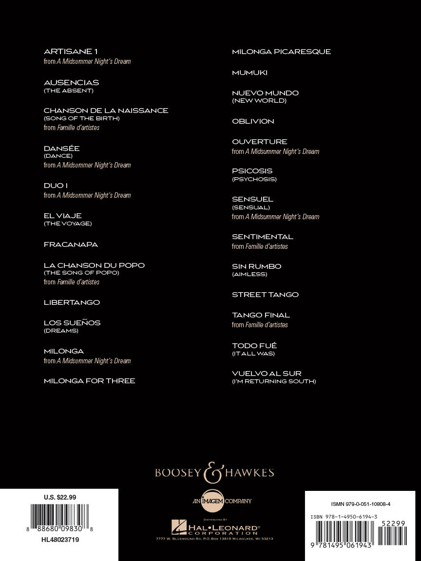 Piazzolla 25 Tangos for Flute and Piano