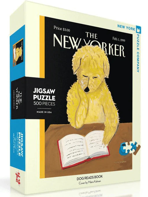 Puzzle: New Yorker - Dog Reads Book Mini