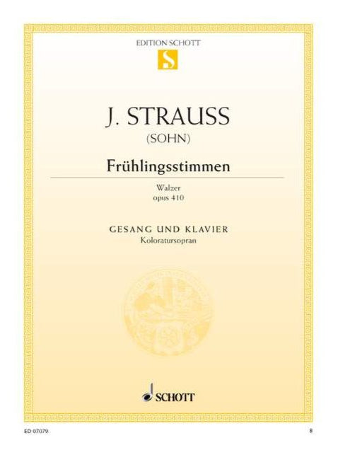 Strauss Frühlingsstimmen Waltz, Op. 410 “Voices of Spring”