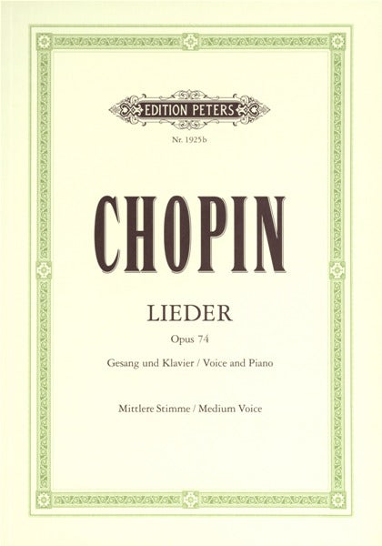 Chopin 16 Polish Songs Medium Voice