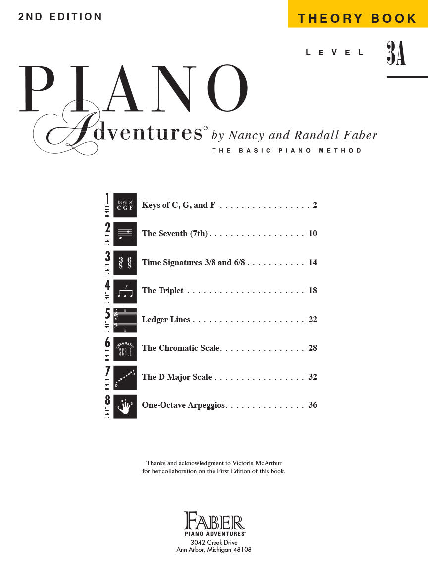 Faber Piano Adventures Theory Book 3A