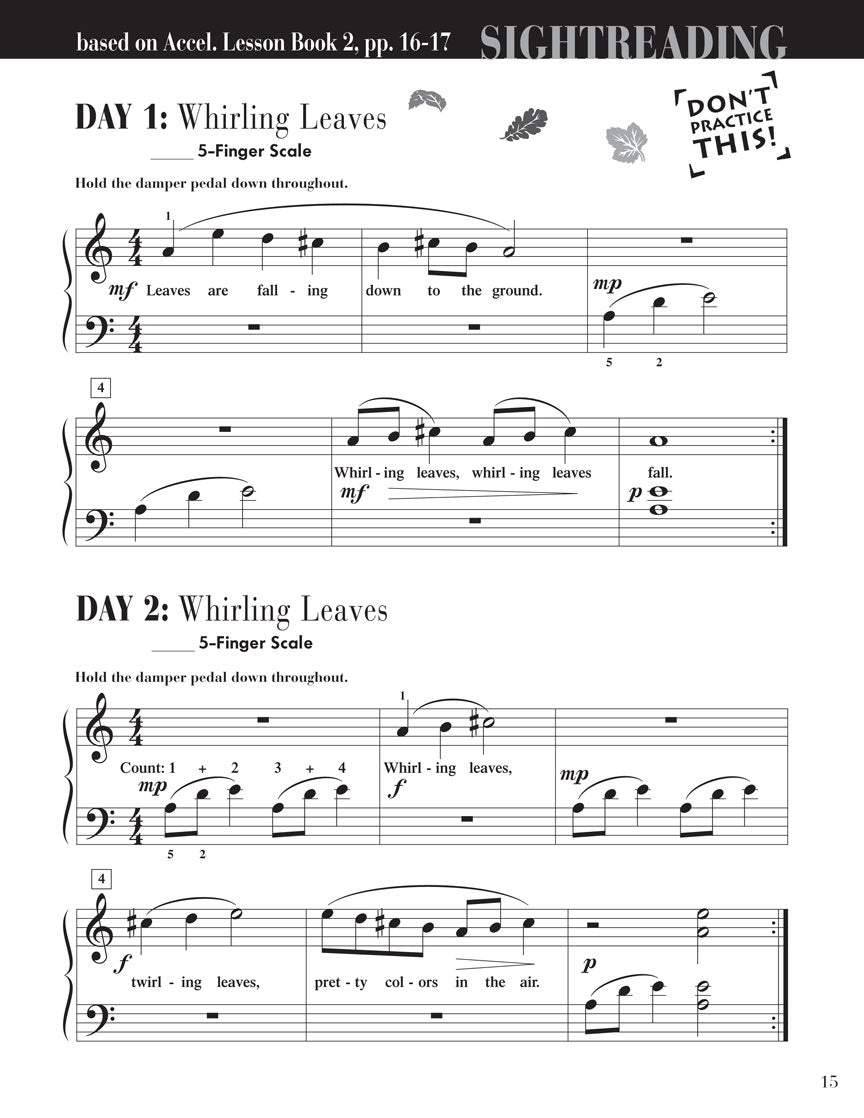 Accelerated Piano Adventures Sightreading Book 2