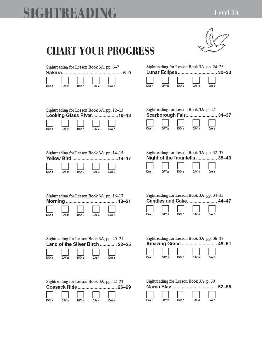 Faber Piano Adventures SightReading Book 3A