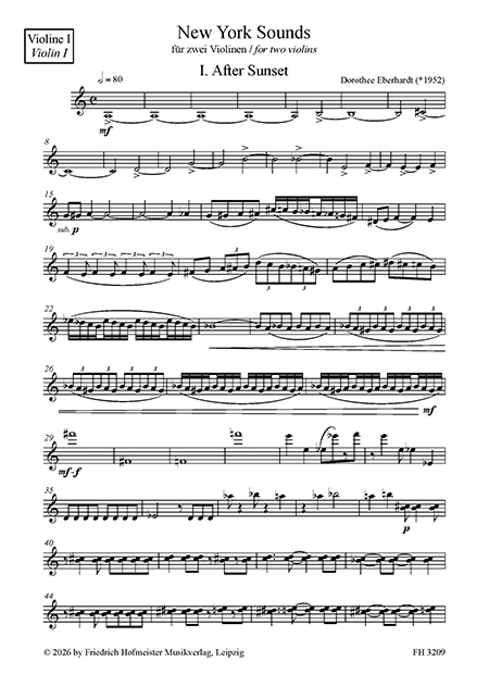 Eberhardt: New York Sounds - Two Violins