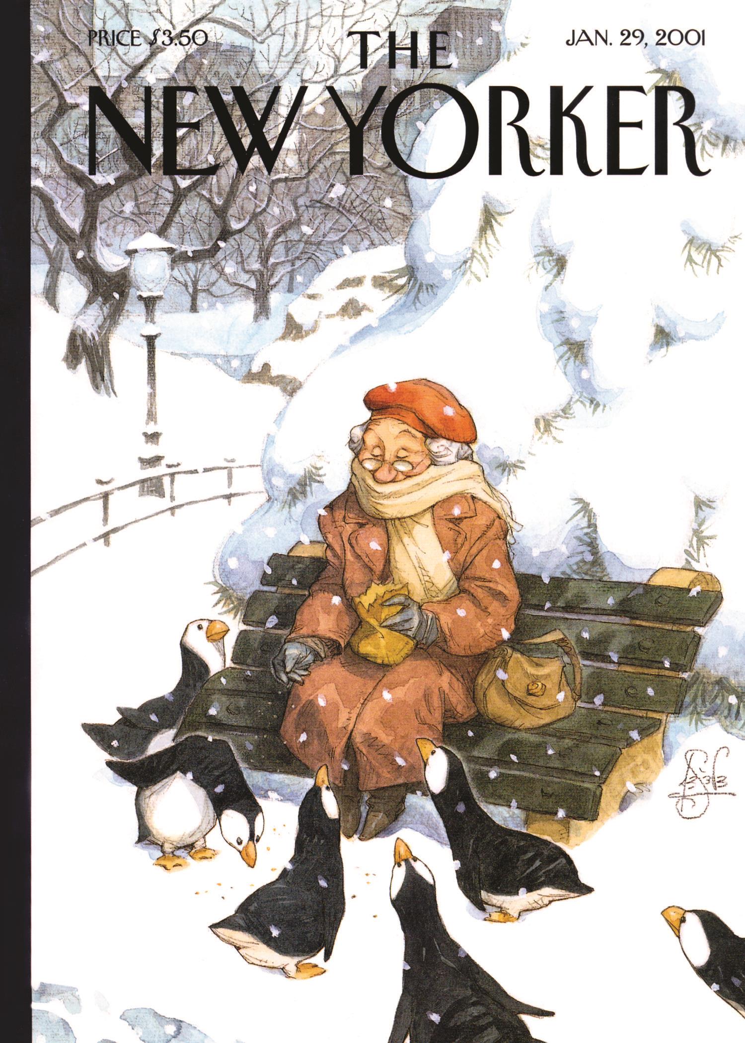 Card: Feeding the Penguins - Christmas - New Yorker (blank inside)